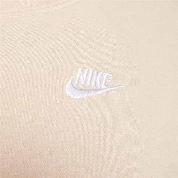 Nike Sportswear Club Fleece Hoodie Sanddrift/White, Women's Plus Size 3X - Picture 8 of 12